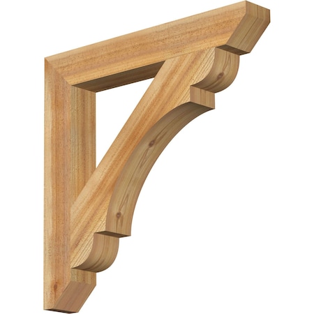 Olympic Slat Rough Sawn Bracket, Western Red Cedar, 4W X 28D X 28H